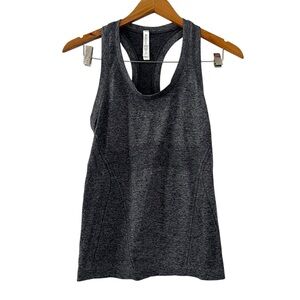 Athleta Racerback Tank Top size Small Gray Stretch Athletic Workout Gym Outdoors